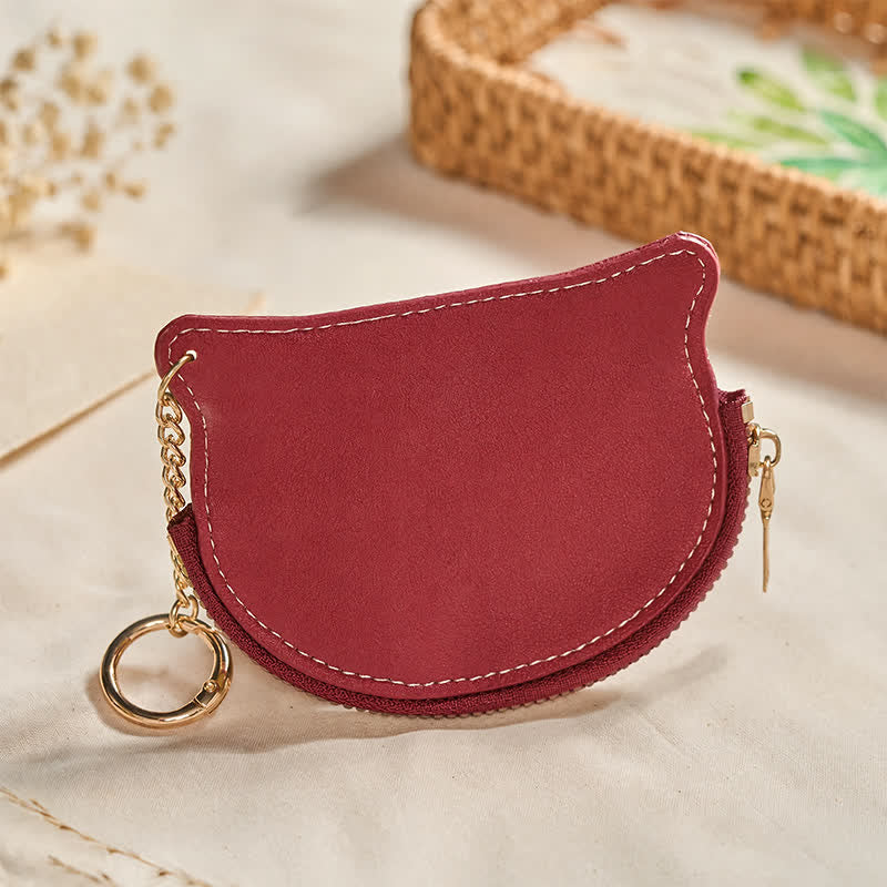 FREE Today: Protection and Happiness Vintage Cat Shape Zipper Leather Charm Purse - image 11