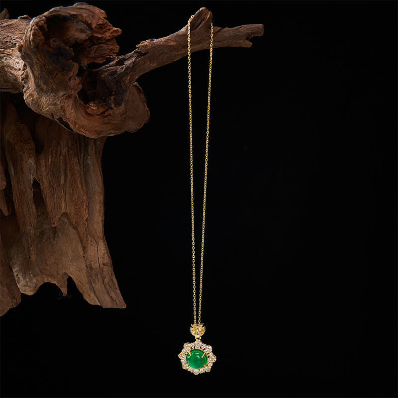 FREE Today: Luck and Abundance Round Green Jade Pendant Necklace - image 4