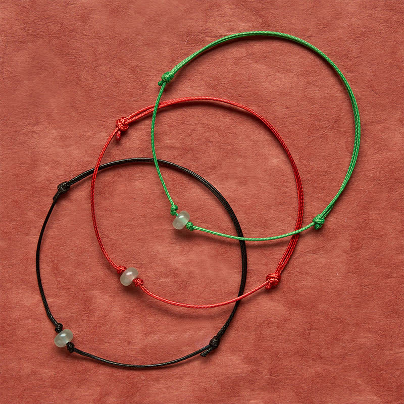 FREE Today: Luck and Positivity Minimalist Green Aventurine Braided Red String Bracelet - image 12