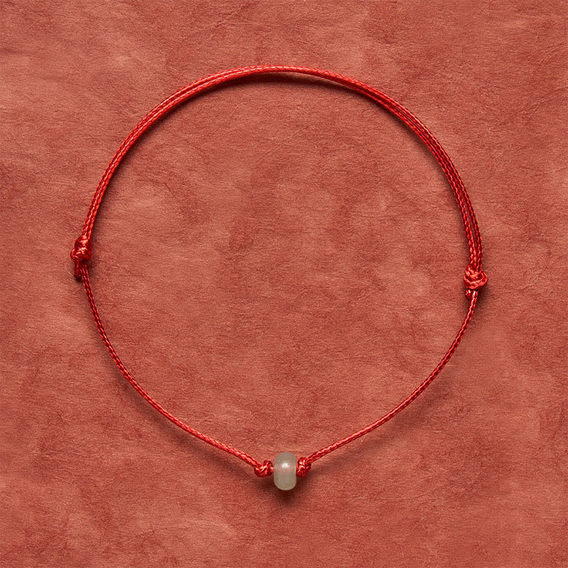 FREE Today: Luck and Positivity Minimalist Green Aventurine Braided Red String Bracelet - image 1