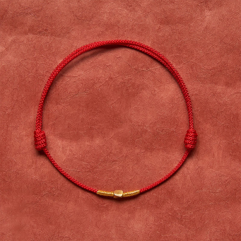 FREE Today: Protection and Luck 925 Sterling Silver Golden Bead Braided Rope Bracelet - image 1