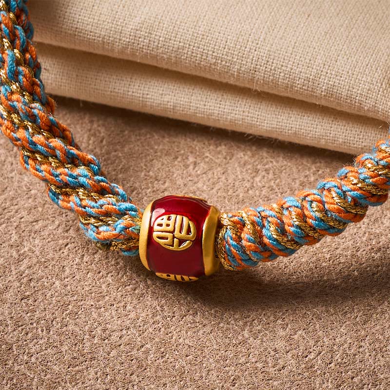 FREE Today: Wisdom and Fortune Om Mani Padme Hum Tibetan Fu Character Hand-Woven Bracelet - image 10