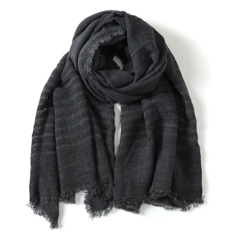 Buddha Stones Spring Fall Artful Textured Everyday Scarves - Black - image 4