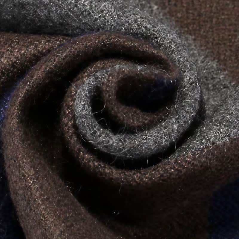 Buddha Stones Fall Winter Urban Stripe Tassel Warm Wrap Scarves - image 13