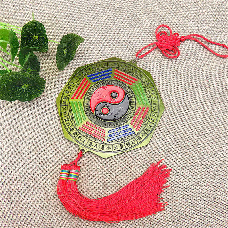 Buddha Stones Feng Shui Bagua Map Chinese Knotting Harmony Energy Map Mirror Bagua Map BS 22