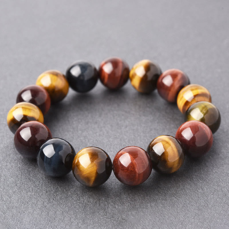 Bracelet de protection positive en œil-de-tigre naturel Foviel