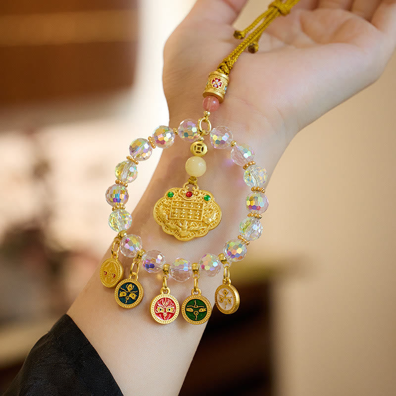 Buddha Stones Lucky Koi Fish Five God Of Wealth Prosperity Hanging Decoration Hanging Decoration BS 1