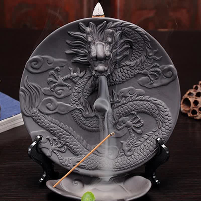 Dragon Ceramic Backflow Smoke Fountain Meditation Incense Burner Incense Burner BS 7