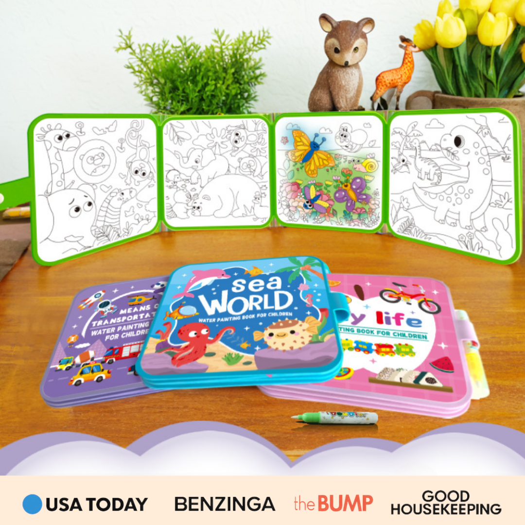 Libro de Colorear Reutilizable con Agua Sin Manchas DoodleDry™
