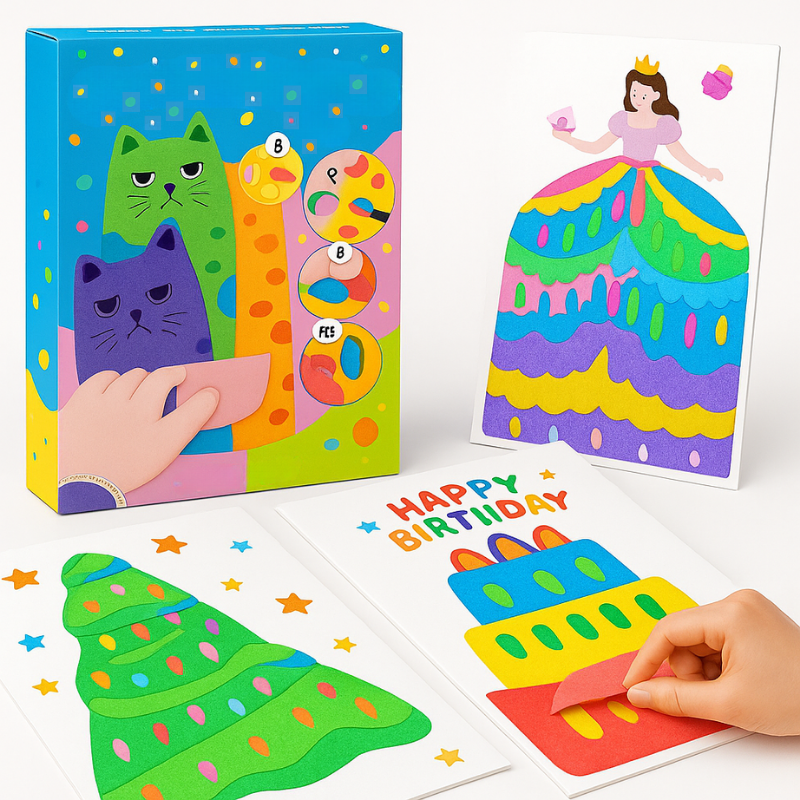Set de pintura para niños con plantillas enrollables – Kit de pintura artística y de color exprimidor