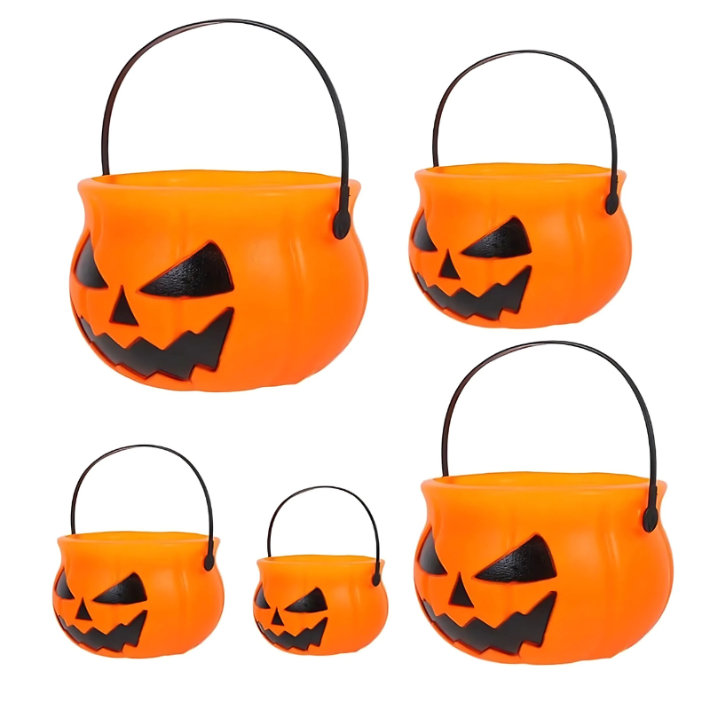 Cesta de calabaza de Halloween – Cubo de dulces para niños de truco o trato