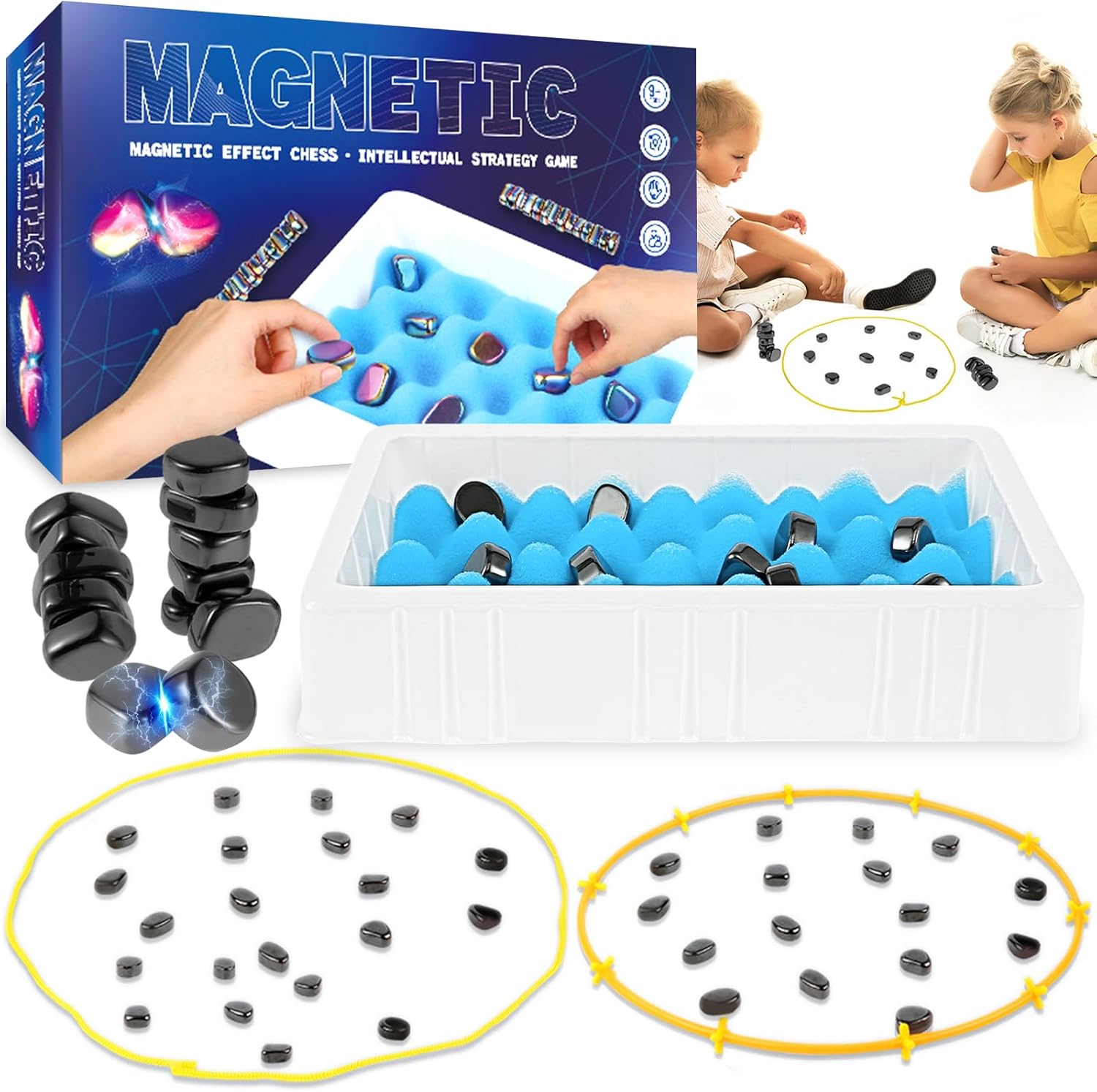 Juego de mesa familiar de ajedrez magnético 2 en 1