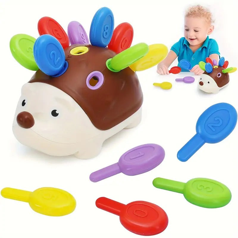 Kit de puzles de aprendizaje de colores y números con erizo - 10A