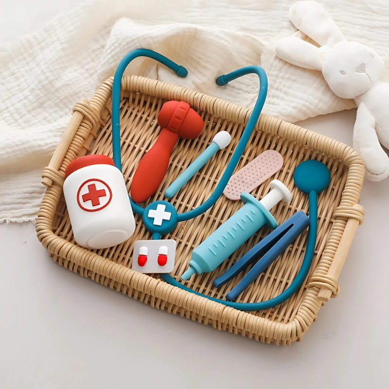 Kit de Jeu de Docteur pour Enfants – Kit Médical Montessori et Jouet d'Imitation pour Tout-Petits