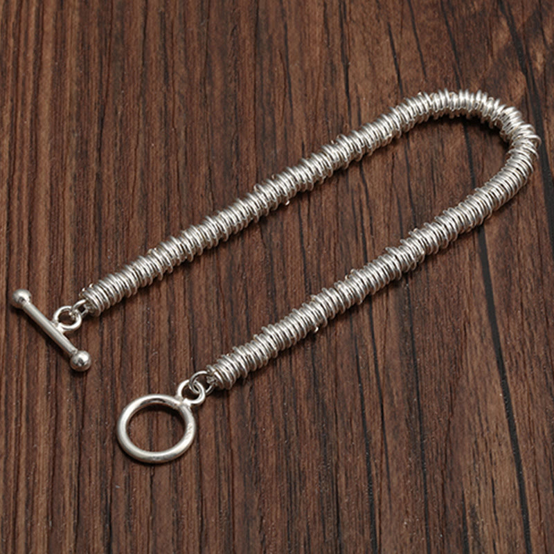 Buddha Stones Simple Circle Pattern Design Luck Chain Bracelet Bracelet BS 2