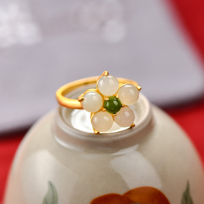 FREE Today: Release Negativity White Jade Flower Blessing Stud Earrings FREE FREE Cyan Jade Ring