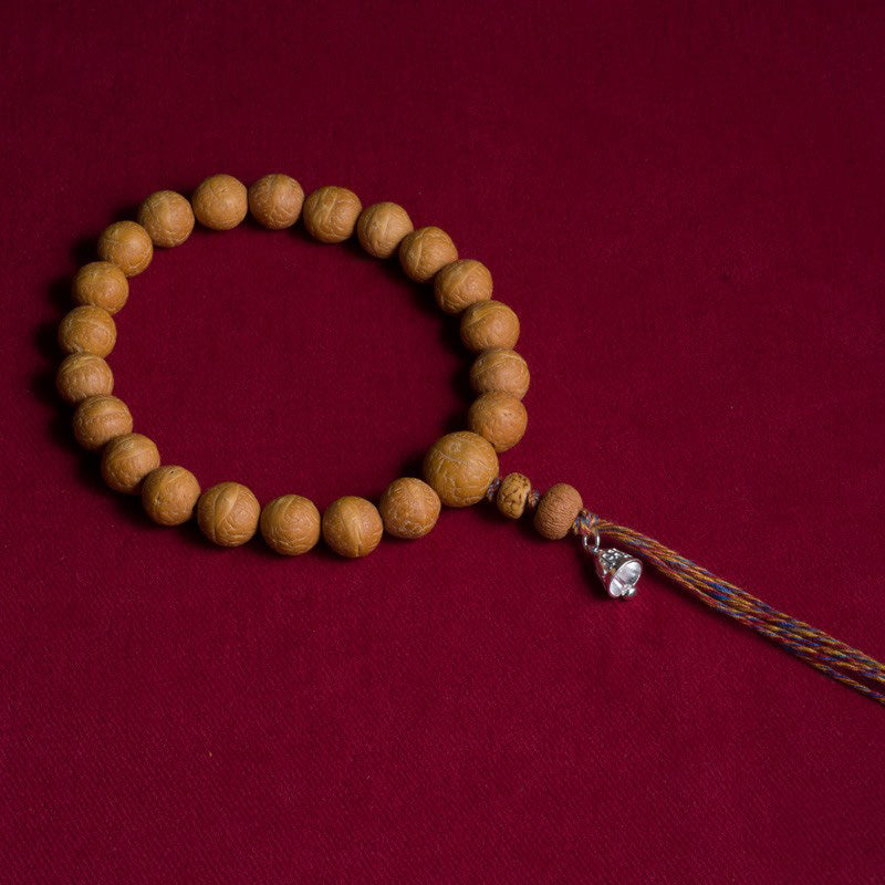 Buddha Stones Bodhi Seed Luck Auspiciousness Wrist Mala Tassel Pocket Mala Wrist Mala BS 2