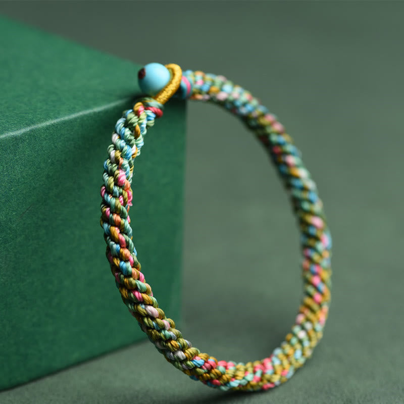 Buddha Stones Colorful Rope Luck Handcrafted Braided Child Adult Bracelet Bracelet BS 2