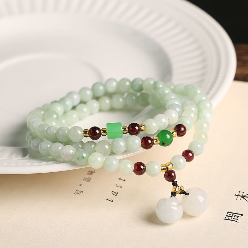 Bracelet Foviel en jade naturel représentant un Pixiu et une gourde, symbole d'abondance — image 4