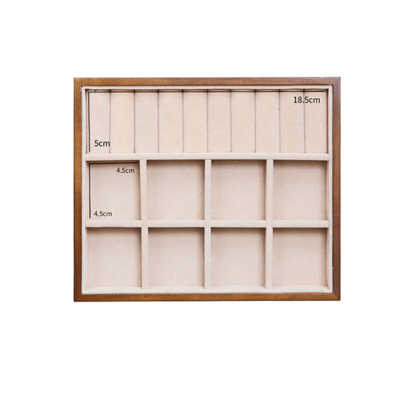 Buddha Stones Vintage Wooden Jewelry Box Two-Layer Solid Wood Jewelry Storage Box Jewelry Box BS 17