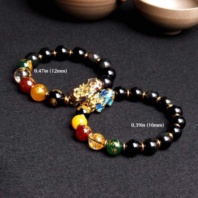 Bracelet Pixiu en obsidienne à changement de couleur Foviel — image 5