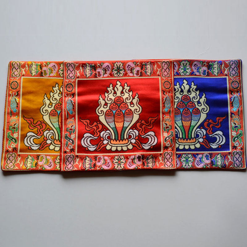 Buddha Stones Prayer Altar Mat Healing Meditation Vajra Auspicious Symbols Prayer Altar BS 6