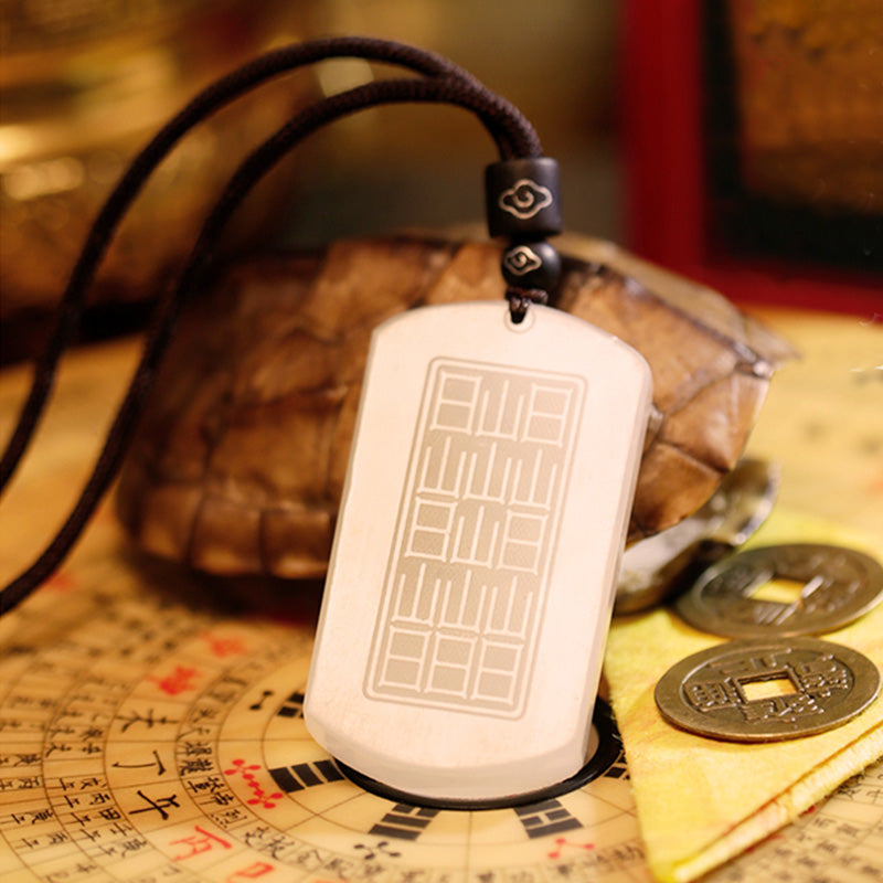 Buddha Stones White Jade PiXiu Yin Yang Luck Protection Necklace Pendant Necklaces & Pendants BS 8