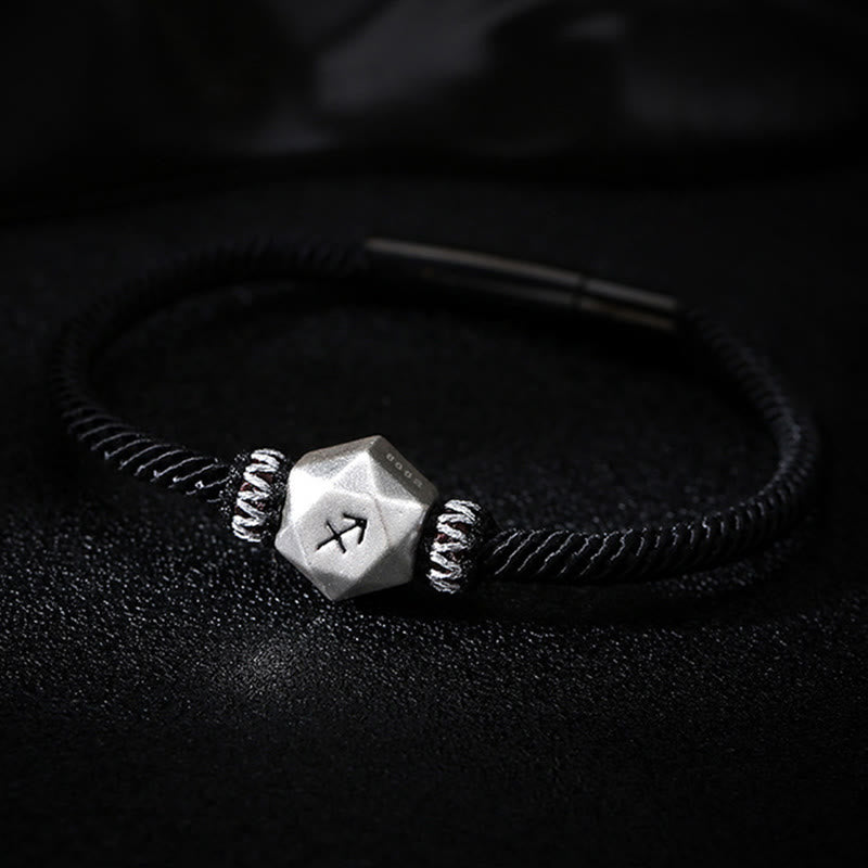 Buddha Stones 999 Sterling Silver 12 Constellations of the Zodiac Protection Handmade String Bracelet - image 17