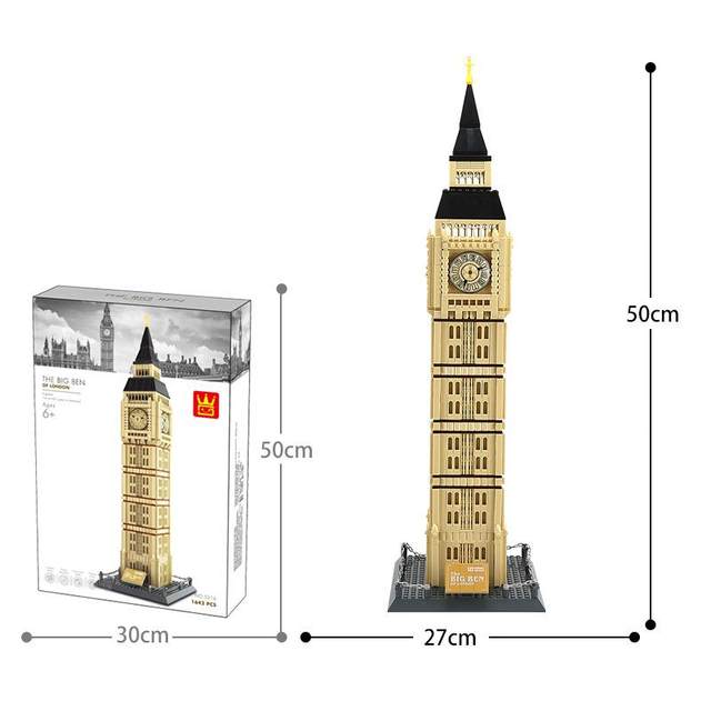El Modelo de Bloques de Construcción BIG BEN de Londres 1660 Piezas - 216