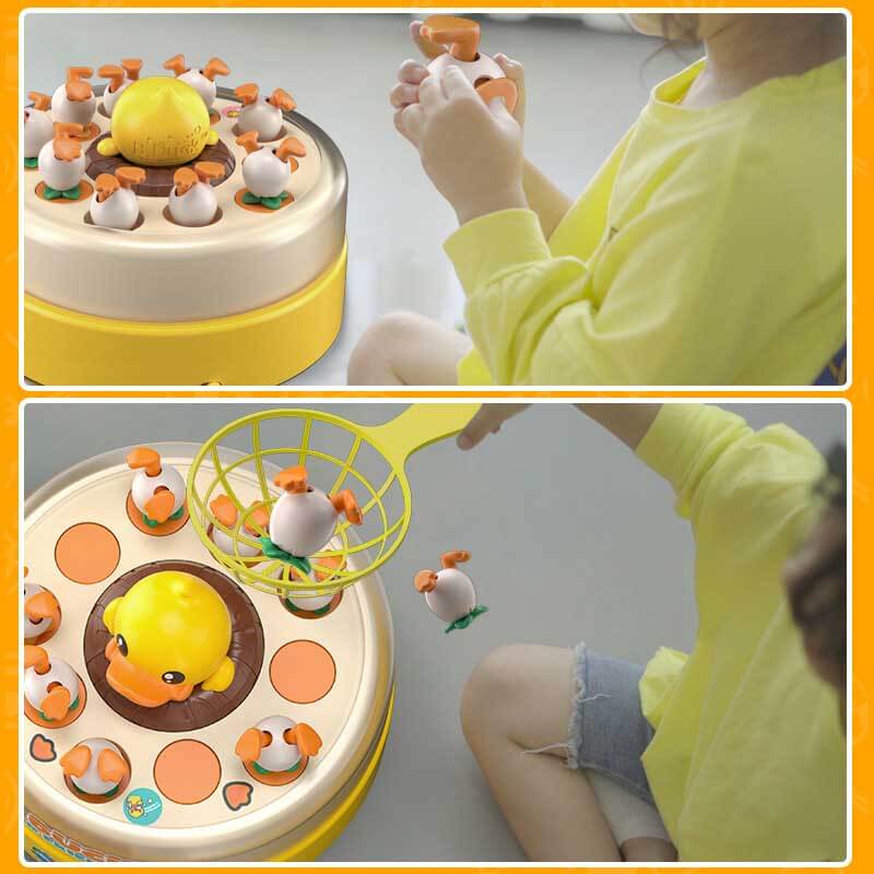 Fidtoy Duck Catching Game with Music Lights and Jumping Eggs