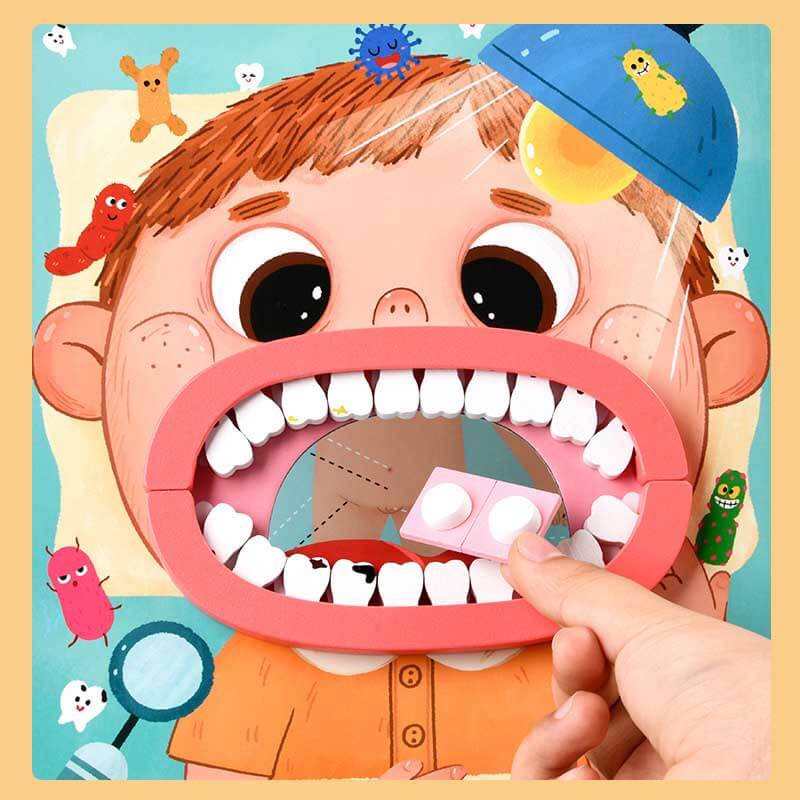 Fidtoy Mallette de docteur en bois 18 pièces, jouet médical pour jeu d'imitation