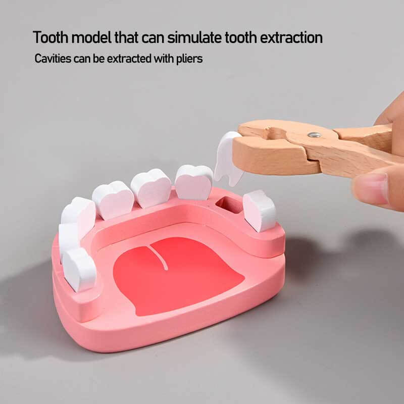Fidtoy Mallette de docteur en bois 18 pièces, jouet médical pour jeu d'imitation