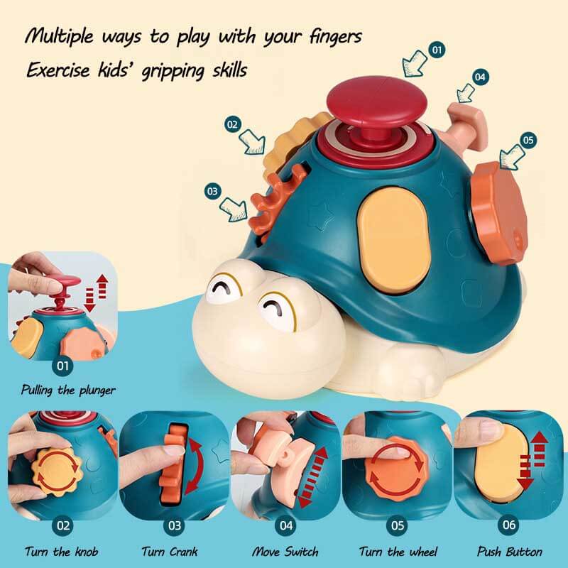 Fidtoy Turtle Finger Exploration Toy Fine Motor Sensory Toy