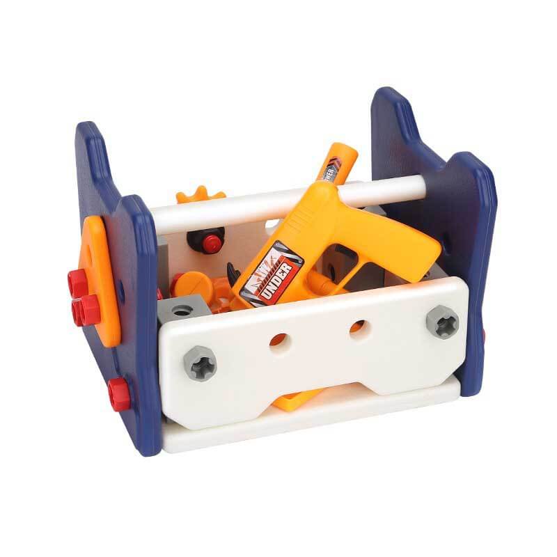 Fidtoy Wooden Construction Tool Box Set Montessori Toy for Kids