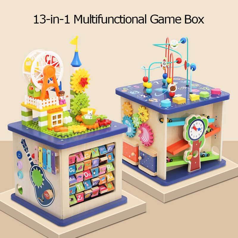 Fidtoy 13-in-1 Early Learning Toy for Toddlers – Montessori Educational Toy for Home, Travel, and Preschool Quiet Time