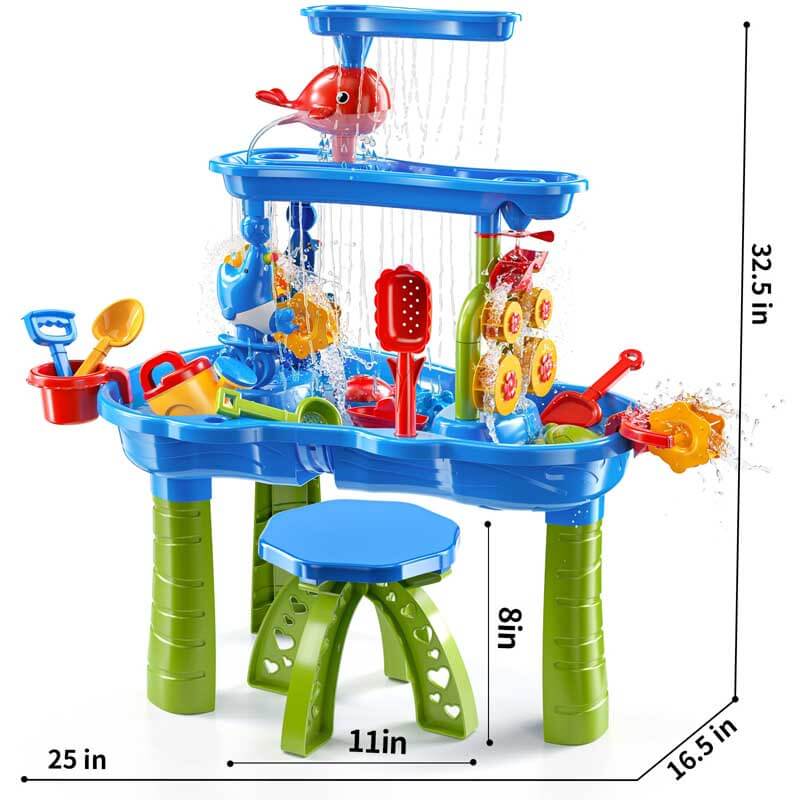 Fidtoy Water Table Play Set 3 Tier Outdoor Sand Water Toy