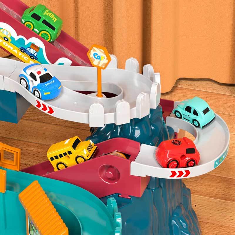 Fidtoy Juguete de Pista de Carreras de Dinosaurios para Niños de 4 a 8 Años, Set de Carreras Creativo