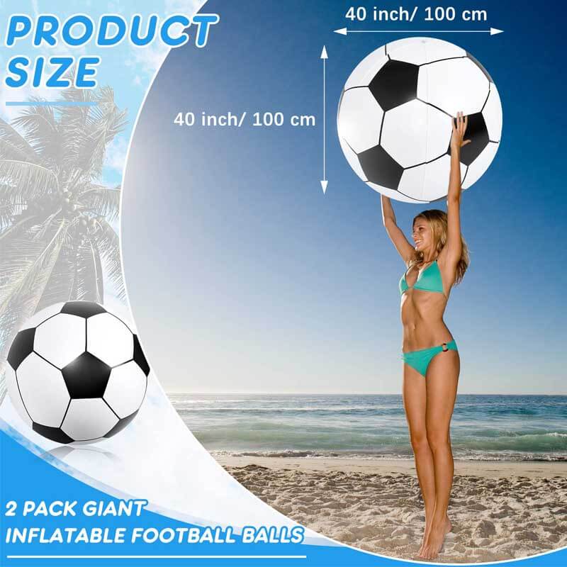 Fidtoy Balón de fútbol inflable gigante para niños | Para jugar en el patio, la playa y la piscina | PVC duradero