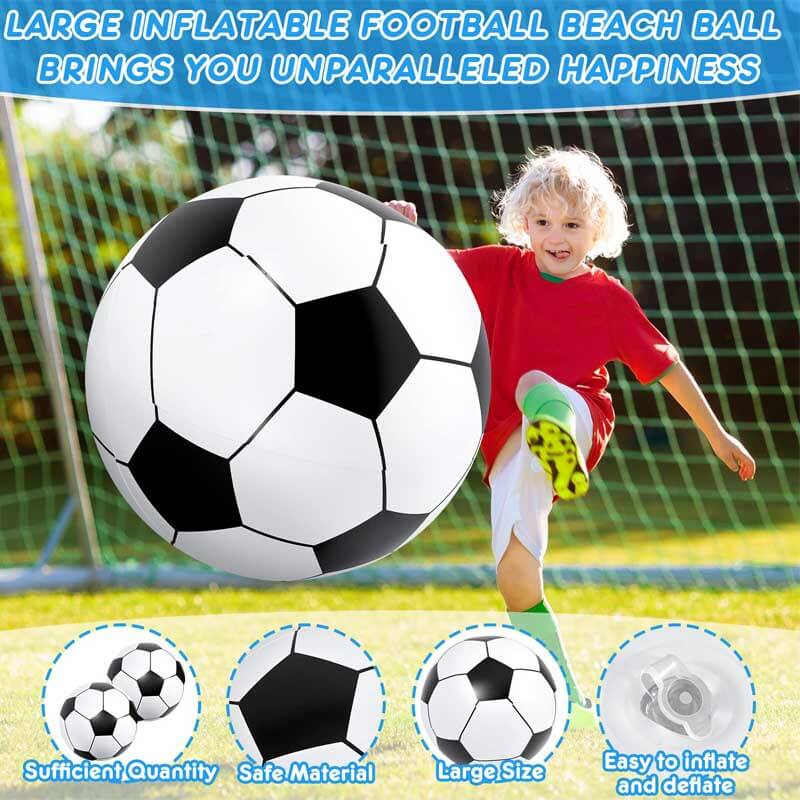 Fidtoy Balón de fútbol inflable gigante para niños | Para jugar en el patio, la playa y la piscina | PVC duradero