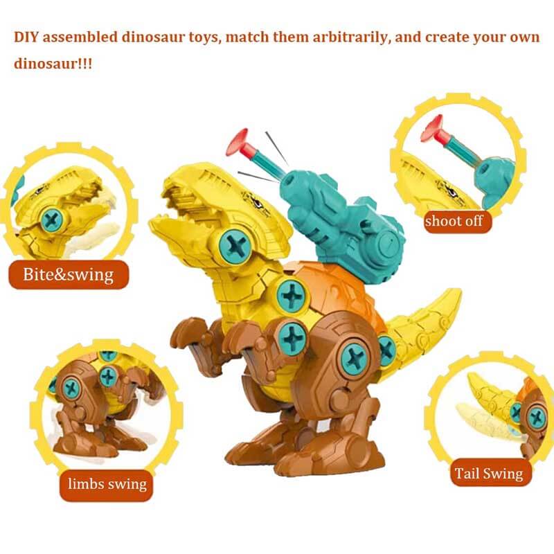 Fidtoy Take Apart Dinosaur Kit for Kids 3-8 | STEM Educational Buildable Dinosaur Toys