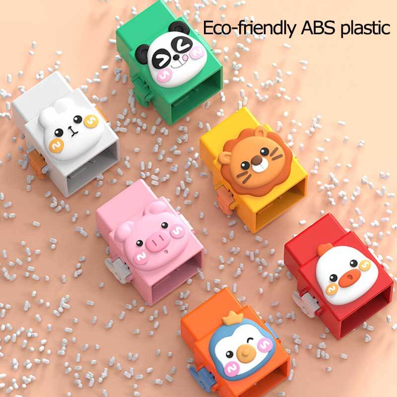 Fidtoy Animal Stacking Toy for Toddlers Interactive Learning Toy for 1 2 3 Year Old Kids Fine Motor Skills Early Development Color Recognition Toy