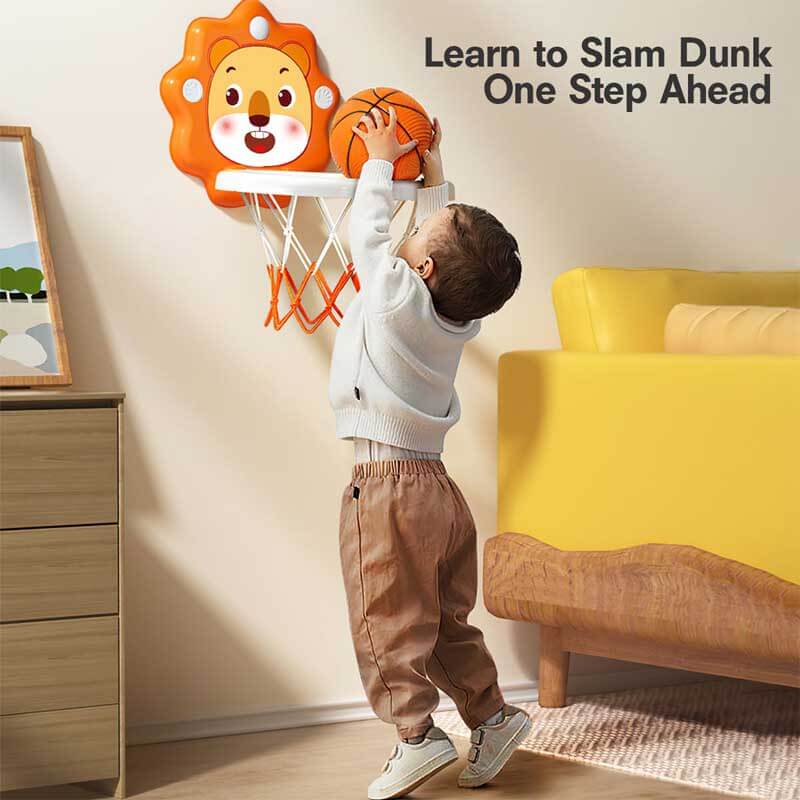 Fidtoy Indoor Mini Basketball Hoop for Toddlers | Adjustable Height & Kids Motor Skills