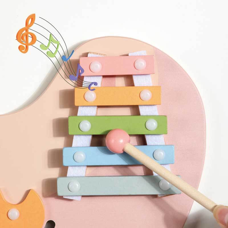 Fidtoy Wooden Wall Activity Board – Montessori Multi-Sensory Learning Toy for Toddlers