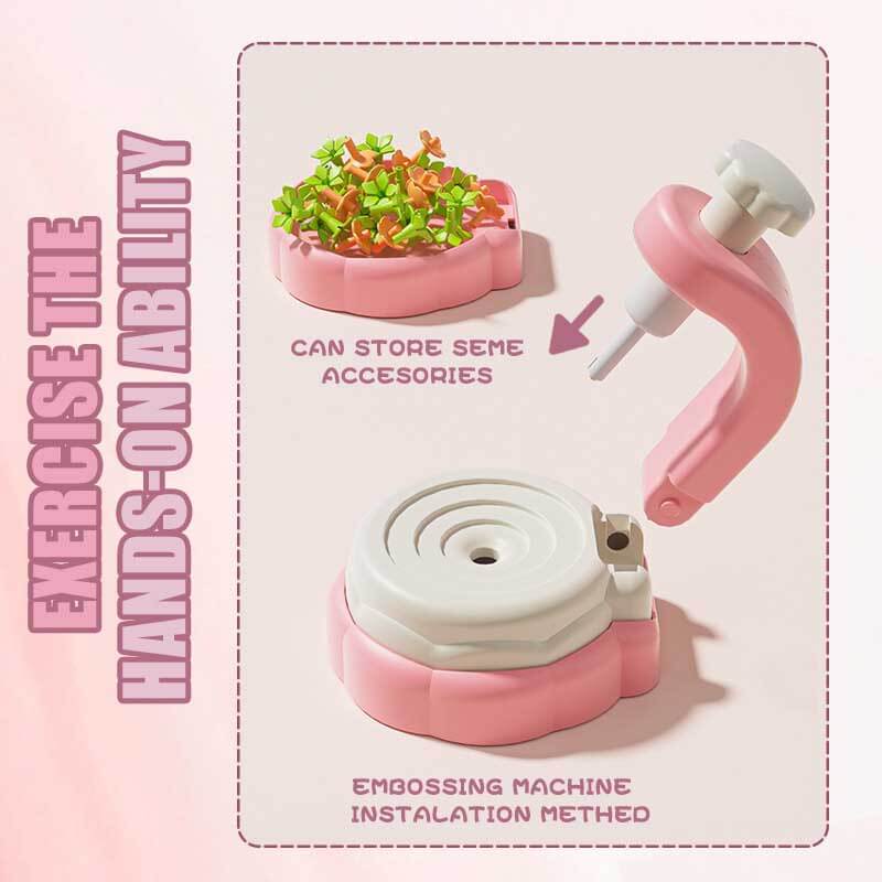 Fidtoy Juego de máquina giratoria para hacer ramos de flores de tela DIY – Juguete educativo creativo para niños