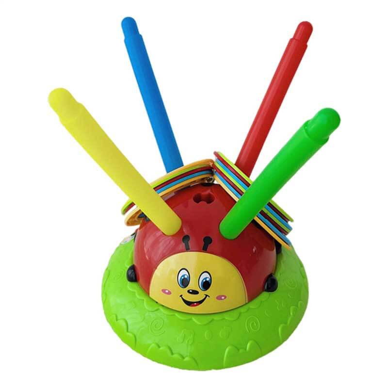 Juguete de lanzamiento y salto 2 en 1 LadybugFidtoy Musical Jump and Toss Ladyfly Fun Toy – Juego activo 2 en 1 para interiores y exteriores para niños de 5 a 7 años