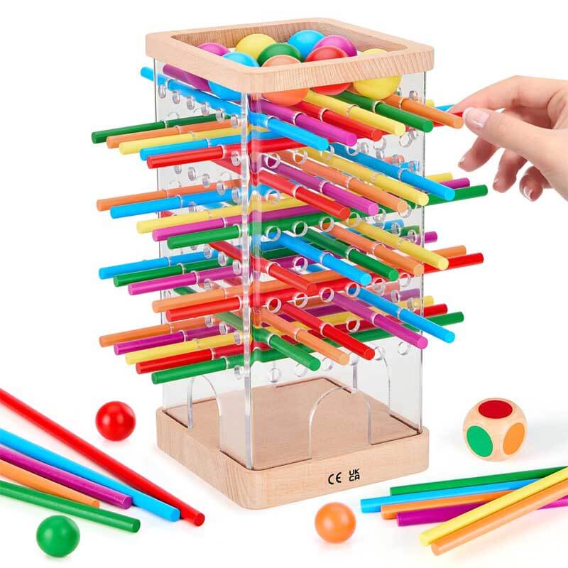 Fidtoy Juego de Mesa de Madera Montessori para Niños de 3+ Juguete Educativo de Conteo y Estrategia