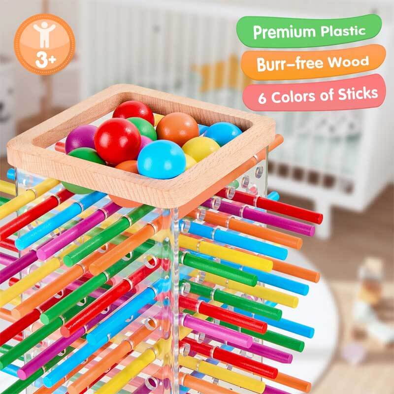Fidtoy Juego de Mesa de Madera Montessori para Niños de 3+ Juguete Educativo de Conteo y Estrategia