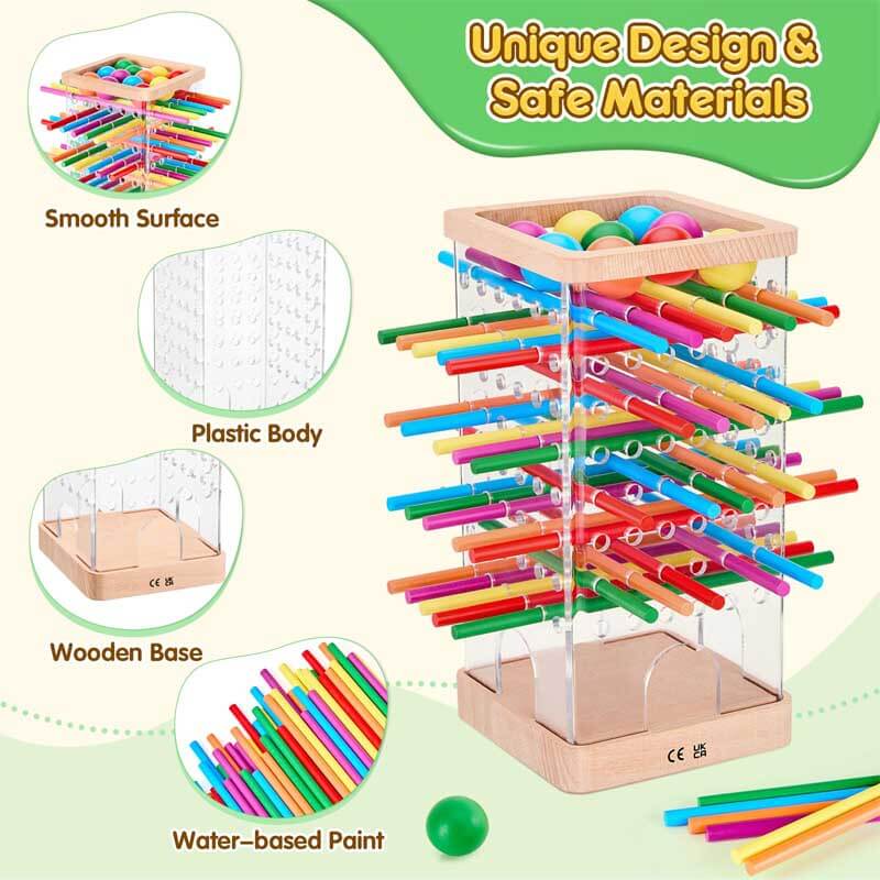 Fidtoy Juego de Mesa de Madera Montessori para Niños de 3+ Juguete Educativo de Conteo y Estrategia