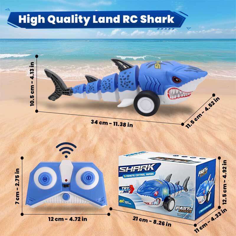 Fidtoy Coche Teledirigido de Tiburón con Luces LED, Vehículo RC de Tiburón de 2.4GHz, Derrape de 360 Grados, Coche Teledirigido para Niños, Juego Interior y Exterior