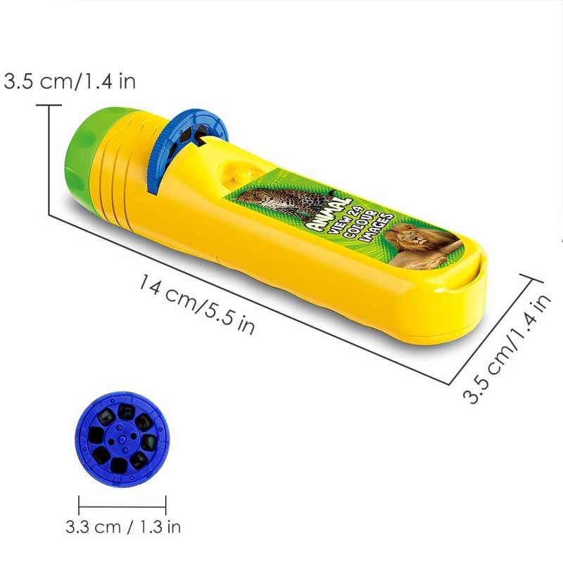 Fidtoy Proyector de Juguete con Linterna para Niños Luz de Aprendizaje Animal y Espacial